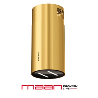 Okap kuchenny wyspowy MAAN Malwa Złoty Połysk Tuba 39cm LED 720m3