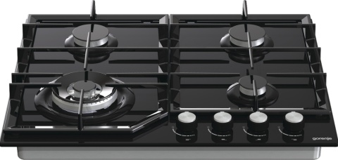 Płyta gazowa Gorenje GTW641KB 60 cm czarne szkło żeliwo palnik wok