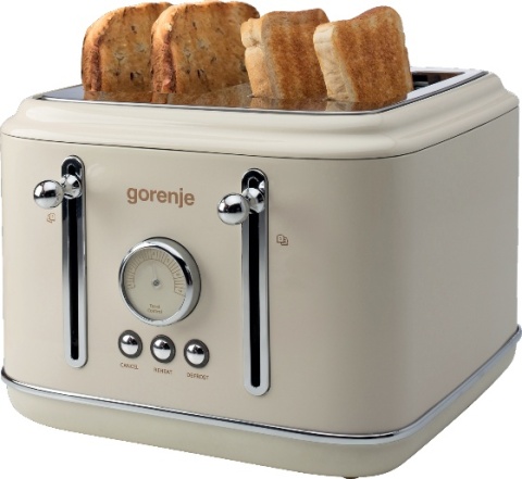 Toster Gorenje T2300CLIN 1150W 7 poziomów 4 tosty beż
