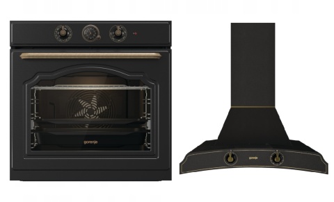 Zestaw Gorenje Retro BOS67372CLB + DK63MCLB Czarny