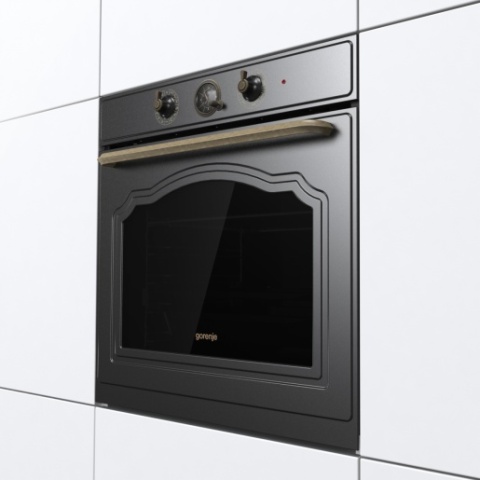 Zestaw Gorenje Retro BOS67372CLB + GI6401CLBSC Czarny