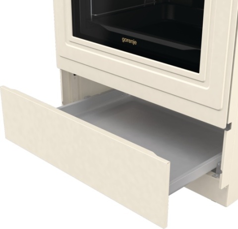 Zestaw Gorenje Retro Kuchnia 60cm GKS6C71CLI + Okap DK63MCLI Kremowy
