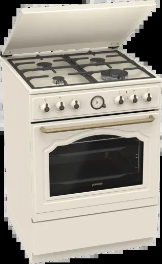 Zestaw Gorenje Retro Kuchnia GKS6C71CLI + DK63MCLI + BM235CLI Kremowy