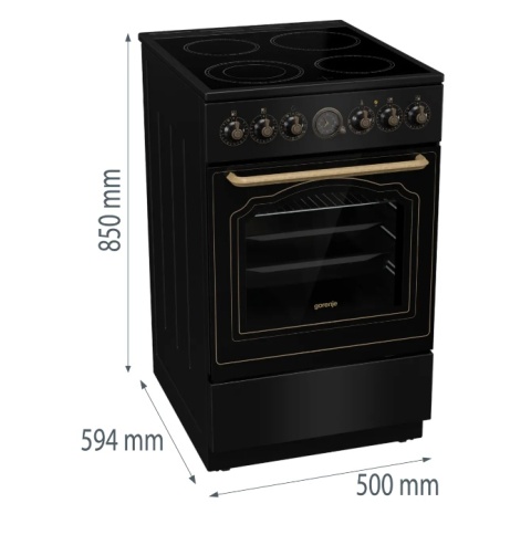 Kuchnia elektryczna Gorenje GECS5B70CLB płyta ceramiczna 70l 50cm