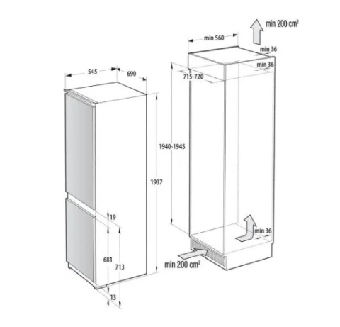 LODÓWKA ZABUD GORENJE NRKI619D61WFE 377 L No Frost Dual, Inwerter, Wi-Fi