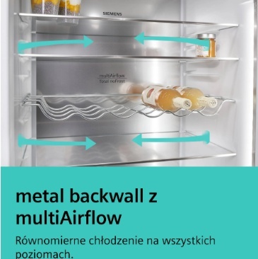 Lodówka Siemens iQ300 KG49NVXDG 440L NoFrost MultiAirflow LED hyperFresh