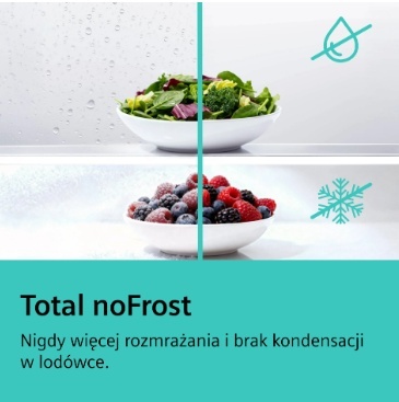 Lodówka Siemens iQ300 KG49NVXDG 440L NoFrost MultiAirflow LED hyperFresh