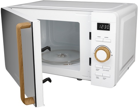 MIKROFALÓWKA KUCHENKA MIKROFALOWA BIAŁA LED 20L 800W PREMIUM CONCEPT
