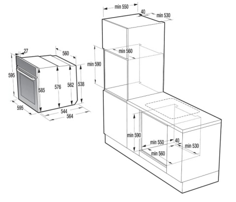 Piekarnik Gorenje BOS6737E13FBG 77l AquaClean 60cm 77L Prowadnice