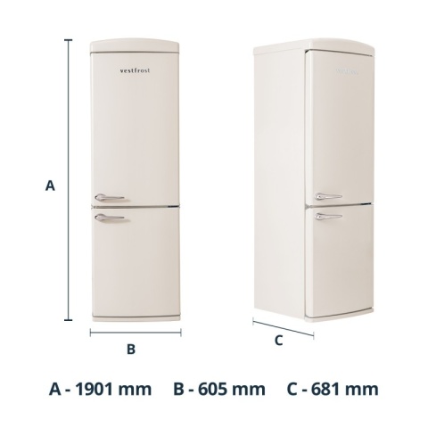 Piękny Zestaw Retro do zabudowy Gorenje Vestfrost Kremowy 5 elementów