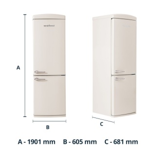 Piękny Zestaw Retro do zabudowy Gorenje Vestfrost Kremowy 6 elementów