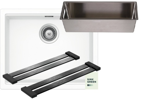 SCHOCK zestaw zlewozmywak KIRUNA N-100L Day CRISTADUR® + 629051SH + 629738S