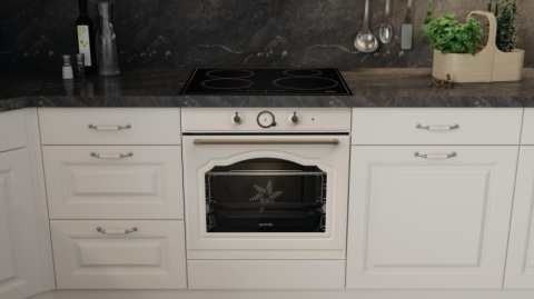 Zestaw Gorenje Retro Piekarnik BOS67372CLI + BM235CLI + GI6401CLBSC Kremowy