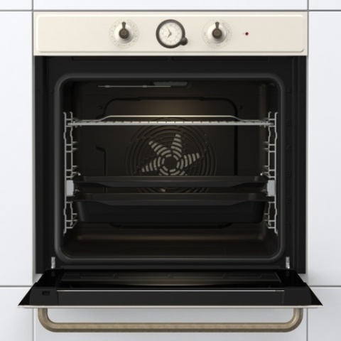 Zestaw Gorenje Retro Piekarnik BOS67372CLI + BM235CLI + GI6421CLBSC Kremowy