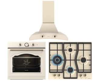 Zestaw Gorenje Retro Piekarnik BOS67372CLI + GW6D42CLI + DK63MCLI kremowy